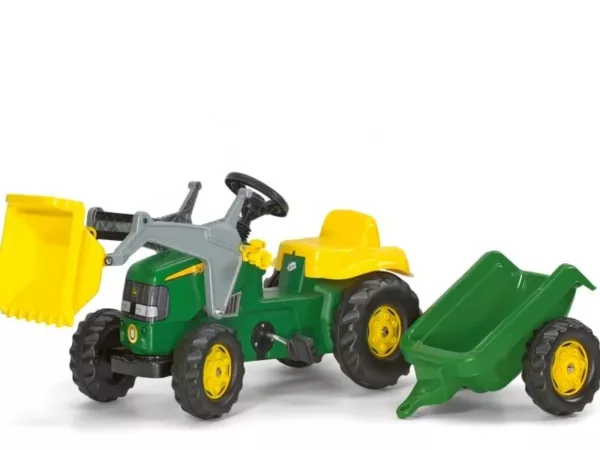 Rolly Toys John Deere ride on pedal tractor With loader and trailer