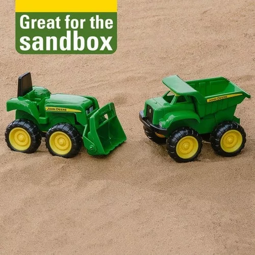 Kids sandpit farm toys digger and dumper