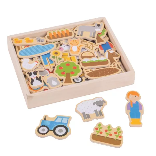 Wooden Farm magnets Bigjigs Toys