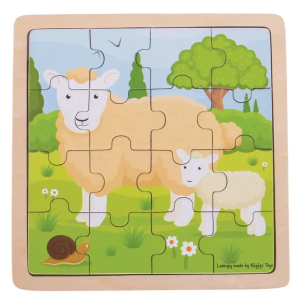 Sheep and lamb puzzle for toddlers