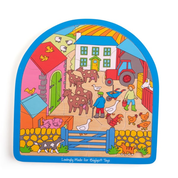 Arched farm puzzle for kids