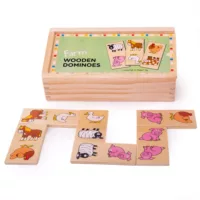 wooden Farm Dominoes for kids by Bigjigs Toys