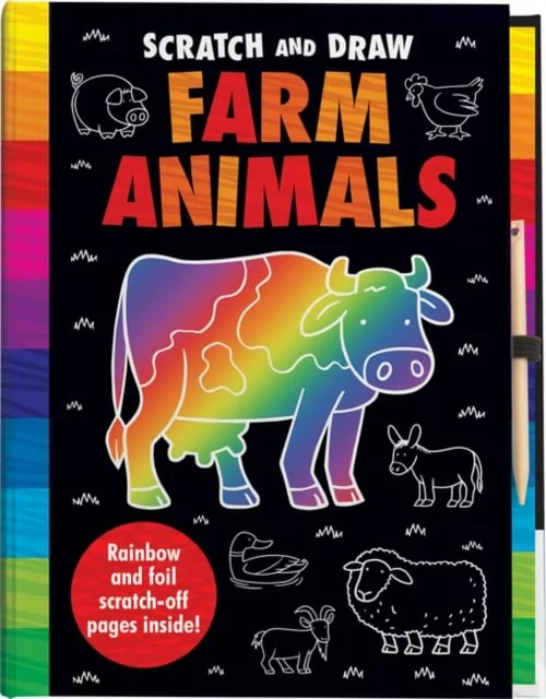 Scratch and draw farm animals
