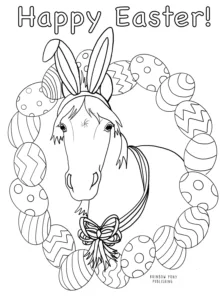 Happy Easter colouring sheet
