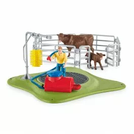 Schleich happy cow wash farm toy
