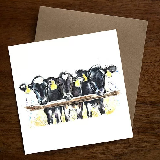 Dairy Calves Birthday Card