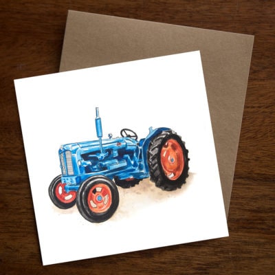 Fordson Major E27N Vintage tractor birthday card