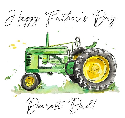 Vintage John Deere fathers day card