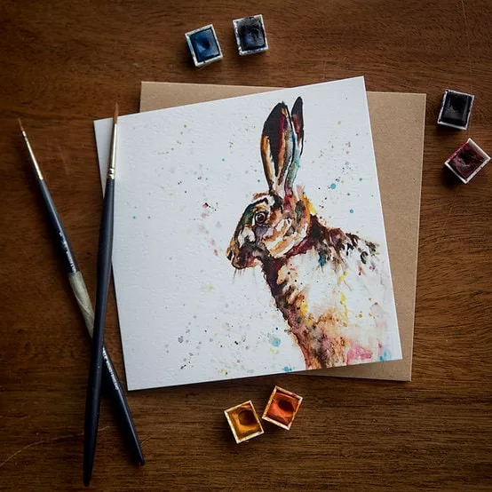 Hare raiser birthday card by steph burch
