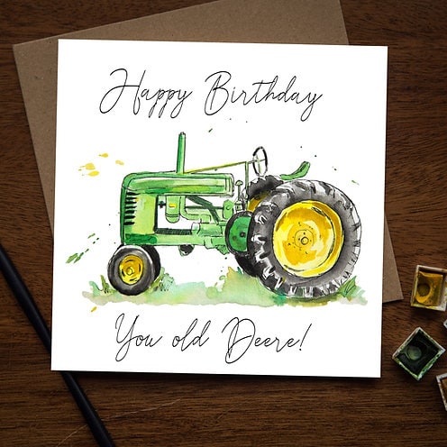 Vintage John Deere Birthday card