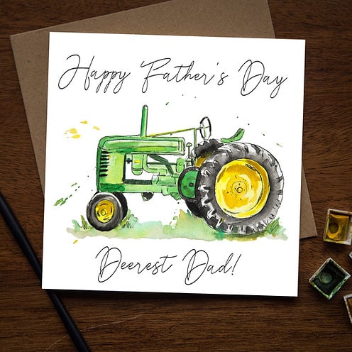 John Deere tractor Hpapy fathers day card
