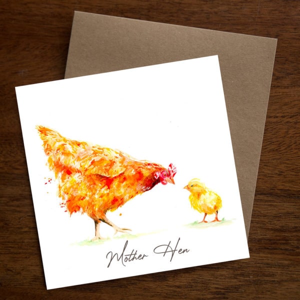 MOther Hen Birthday card by Steph burch