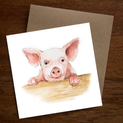 Pig Birthday card