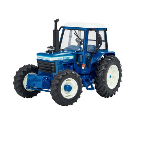Toy farm blue tractor scale model