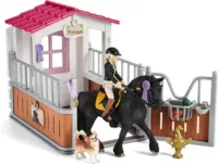Schleich horse box with horse club tori and princess toy - horse club toy