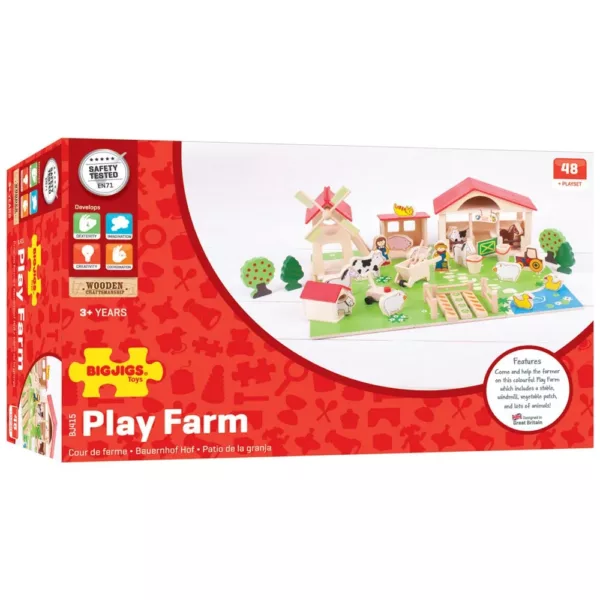 Wooden toy farm yard for 3 years plus