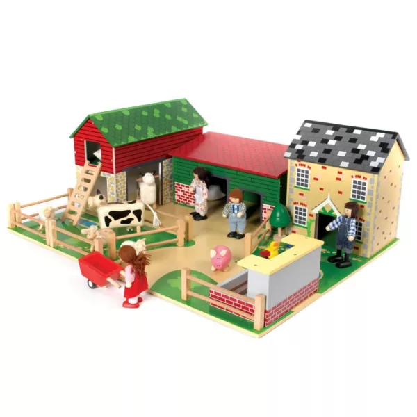 Chidlrens wooden farmyard set