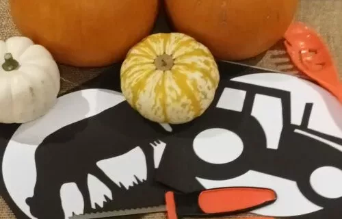 Tractor pumpkin stencil