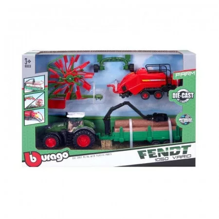 Bburago Fendt tractor farm toy set