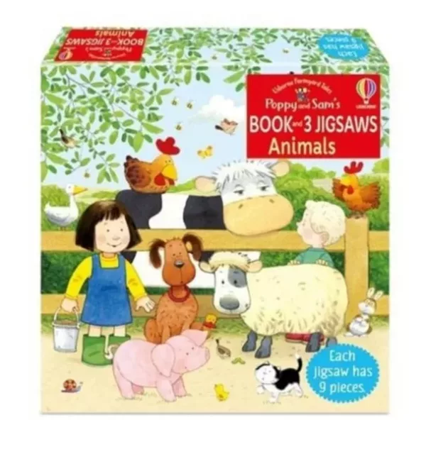 Poppy and Sam's Book and 3 Jigsaws - Animals
