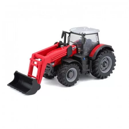 Bburago Massey Ferguson with loader tractor toy