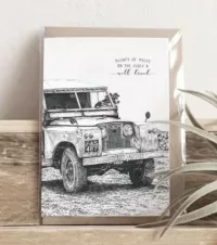 Land Rover birthday card