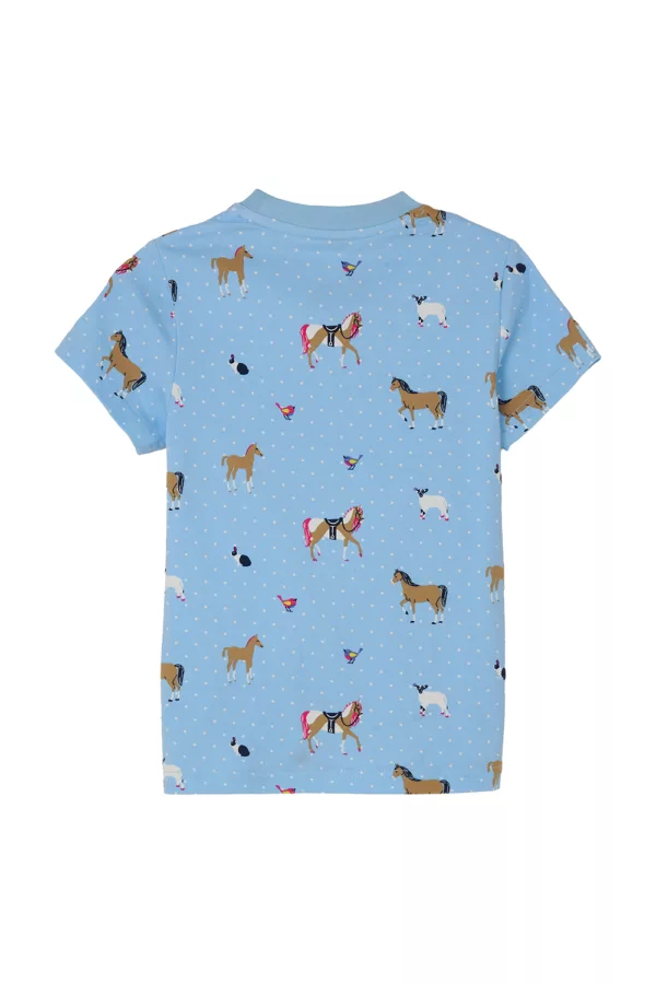 Short sleeve girls pony pyjamas
