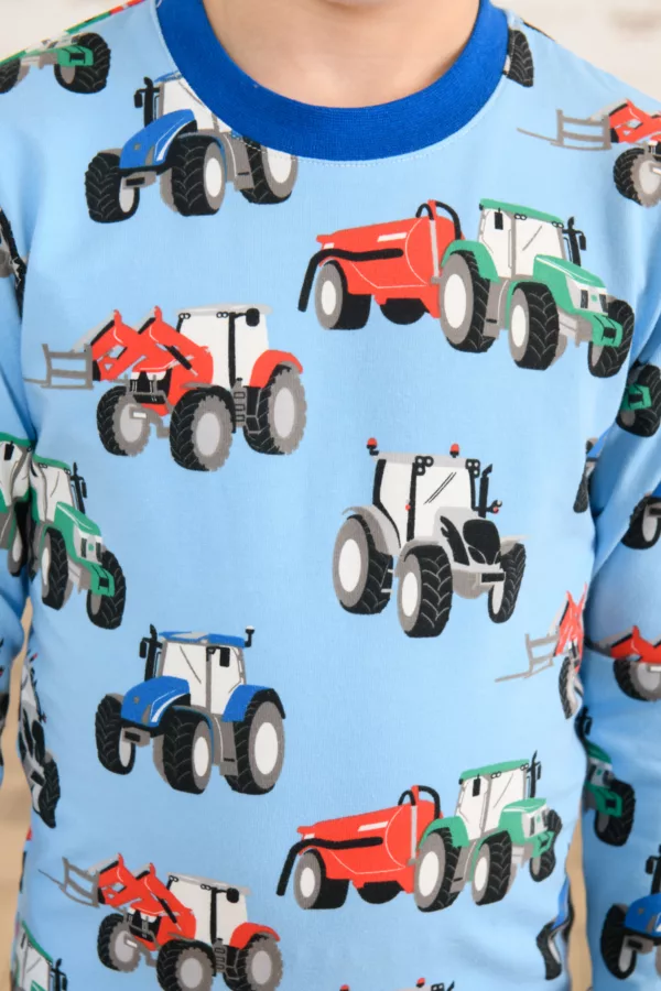 red tractor, blue tractor, green tractor pyjamas for boys