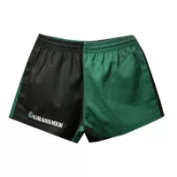 Green and black Grassmen shorts