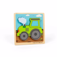 Chunky lift out tractor puzzle - Wooden